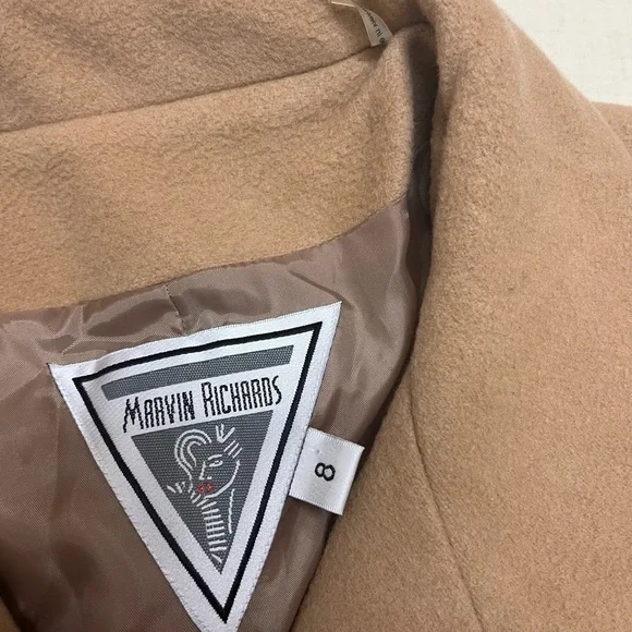 Marvin Richards size 8 timeless classic wool/cashmere blend coat